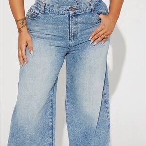 Fashion Nova Light Blue Flare Jeans